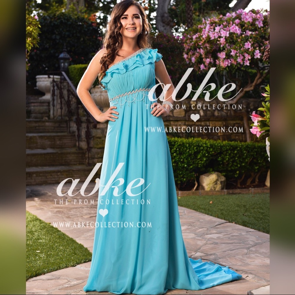 Chiffon One Shoulder PROM PAGEANT Dress